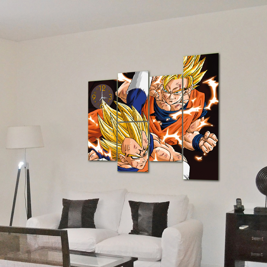 Dragon Ball Z – Goku vs Vegeta (80 cm x 70 cm) – Cuadros Decorativos