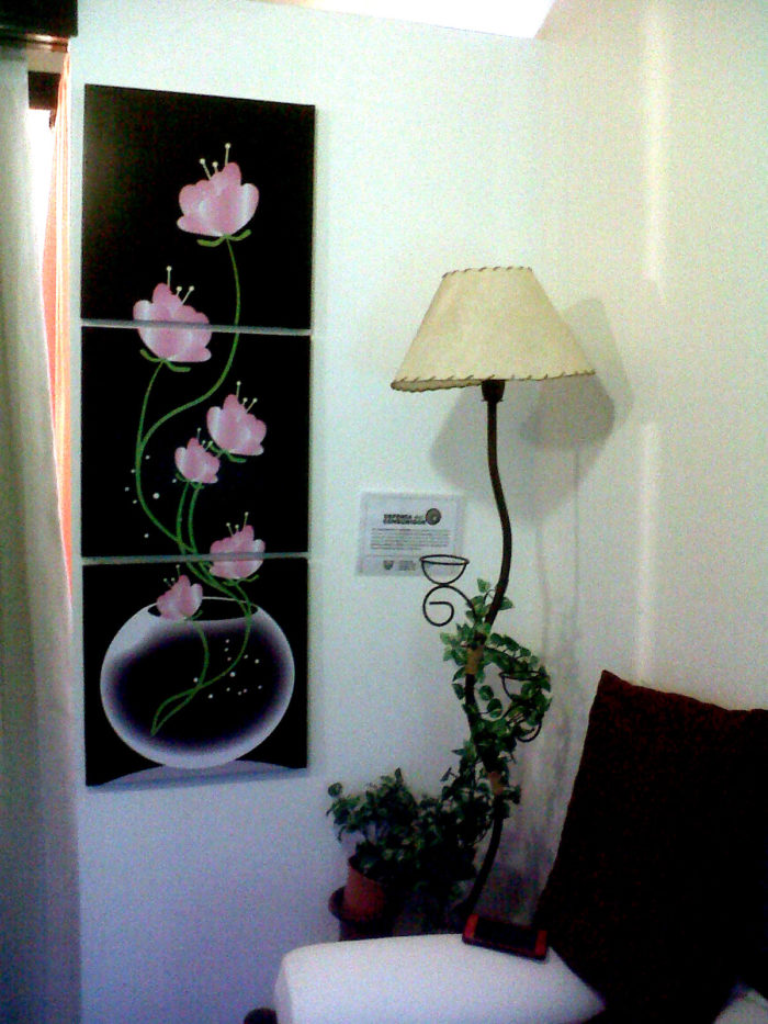Fuente flores rosa (30cm x 1M)