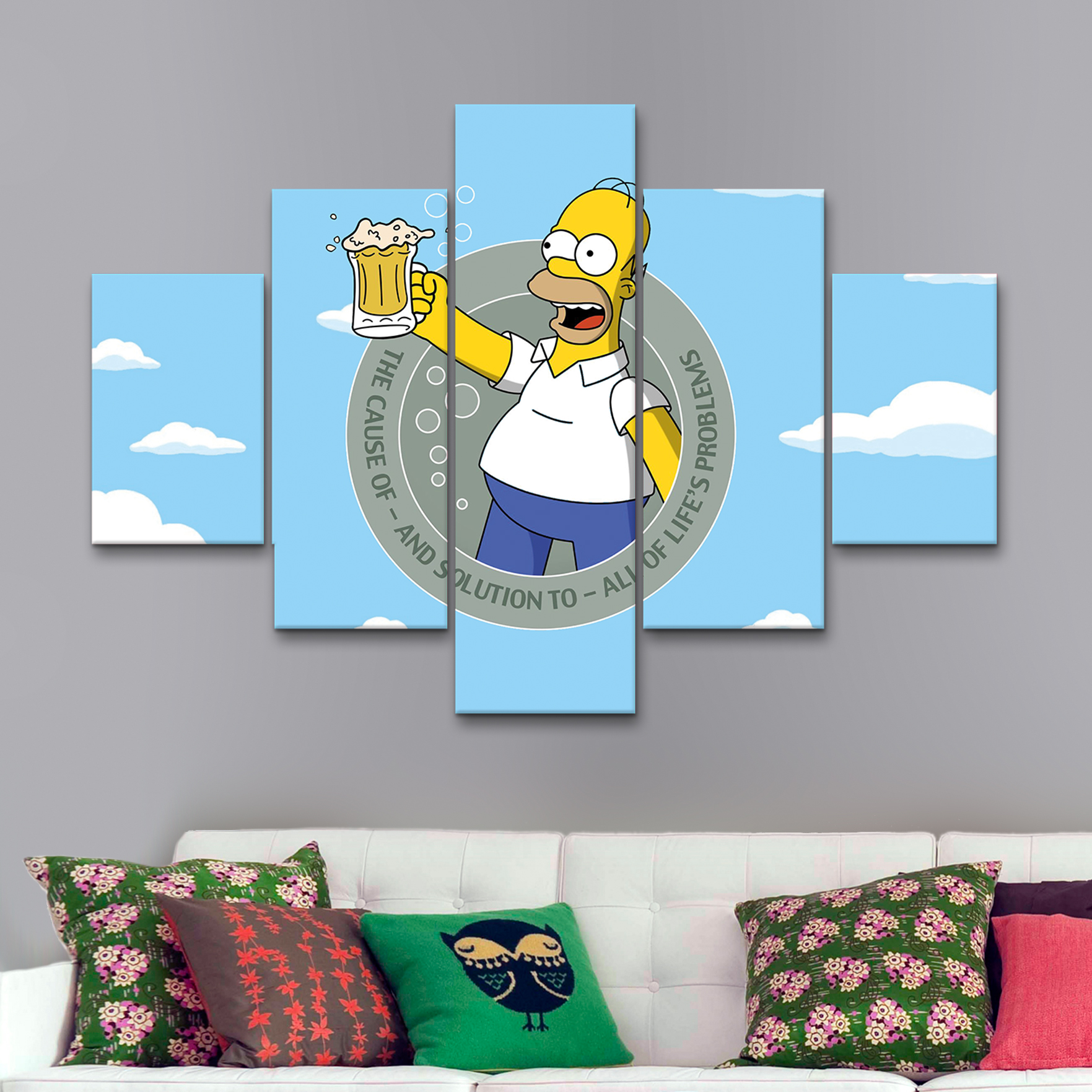 Homero Simpson con Cerveza (110 cm x 70 cm) – Cuadros Decorativos