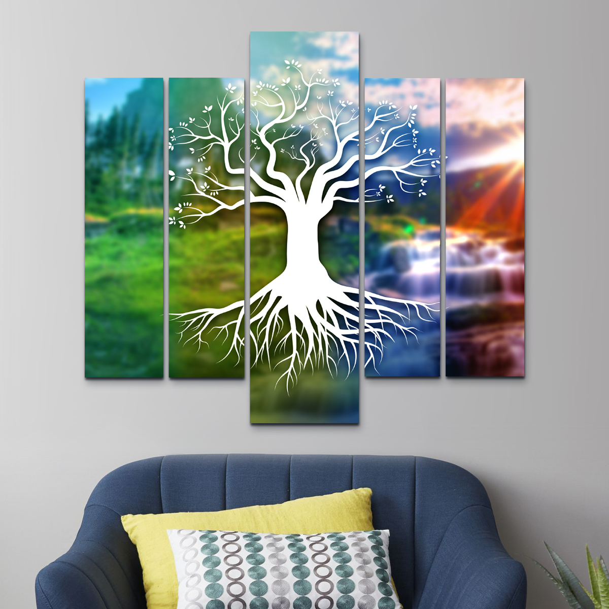 Cuadro-decorativo-arbol De La Vida-decorativo- 130x70 Cm.