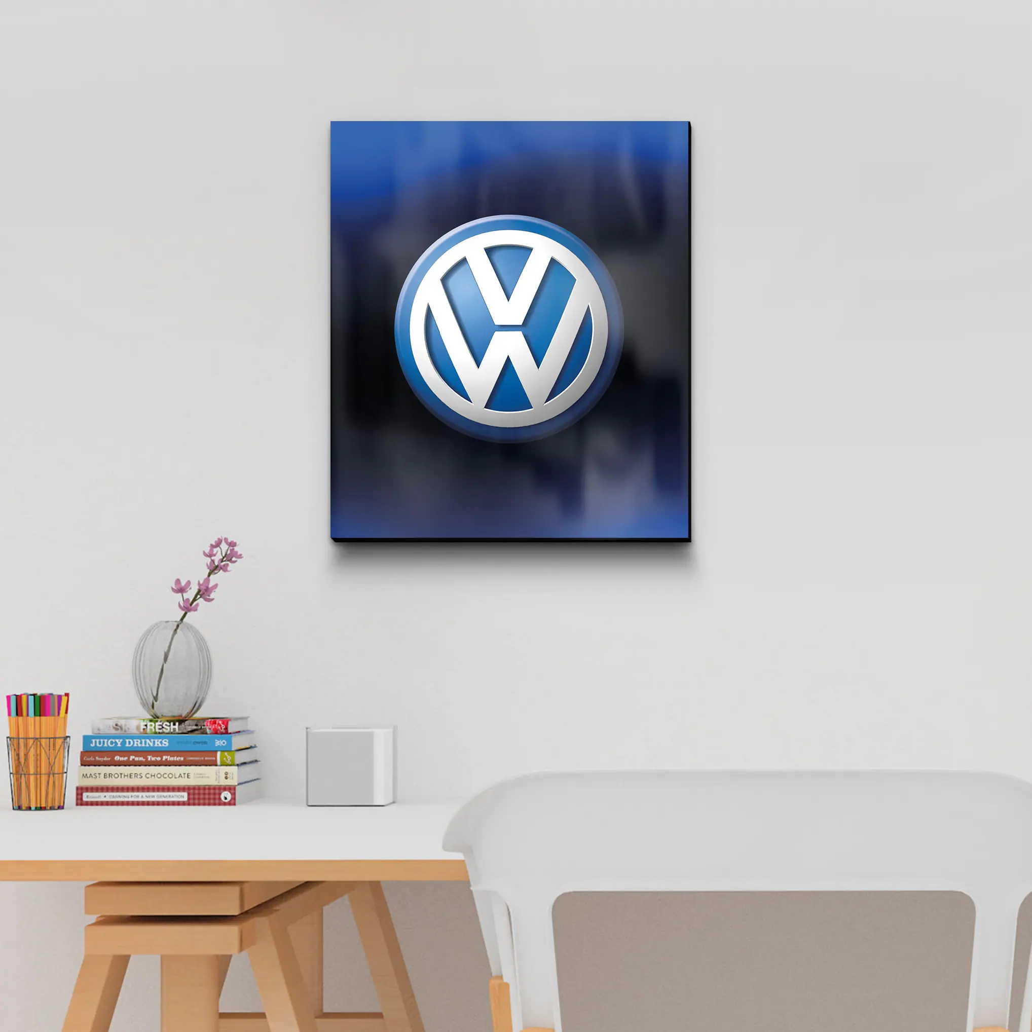 Volkswagen Logo (35 cm x 40 cm) – Cuadros Decorativos